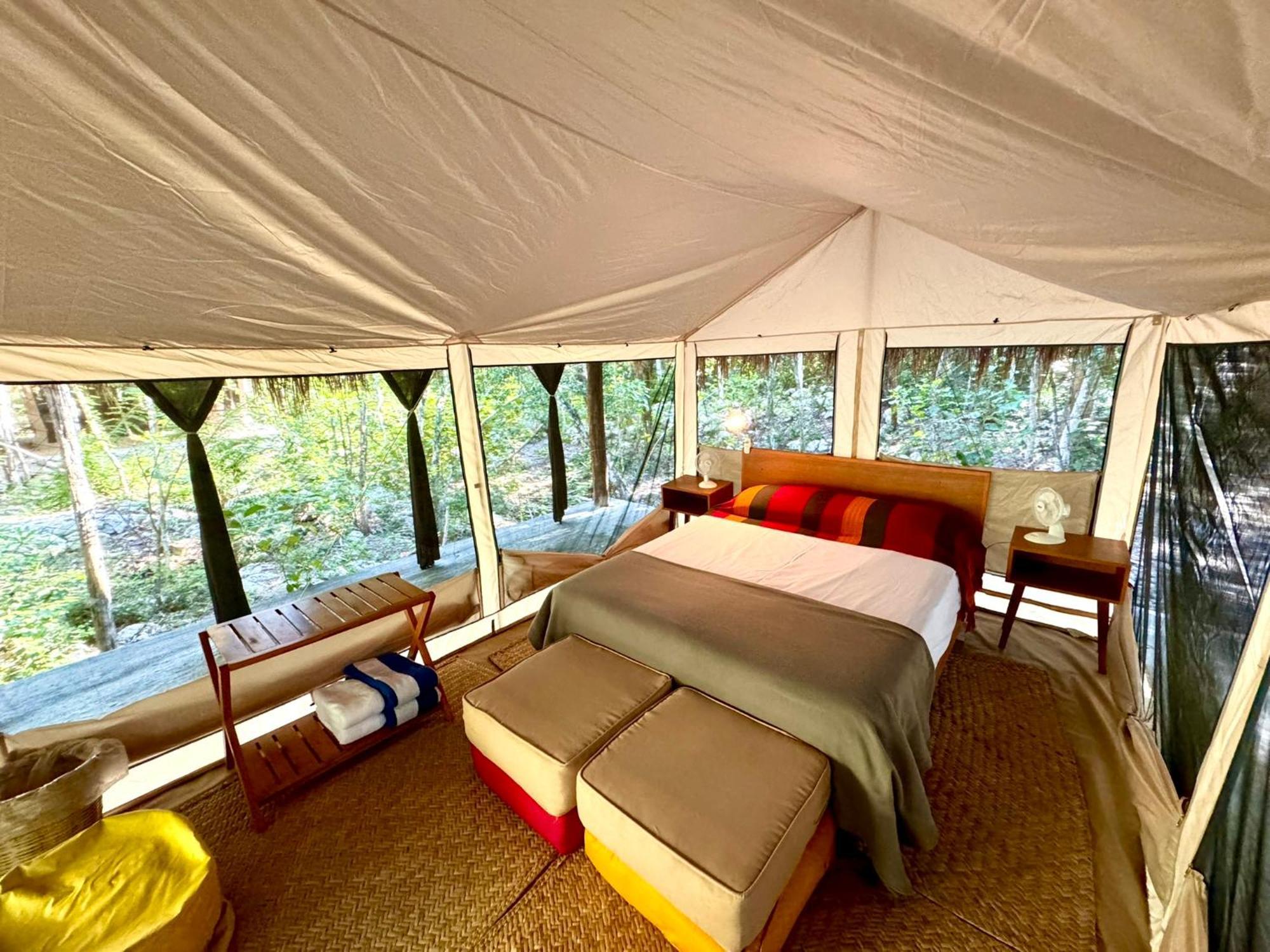 Glamping Bunga Lotus Hotel Tulum Bagian luar foto
