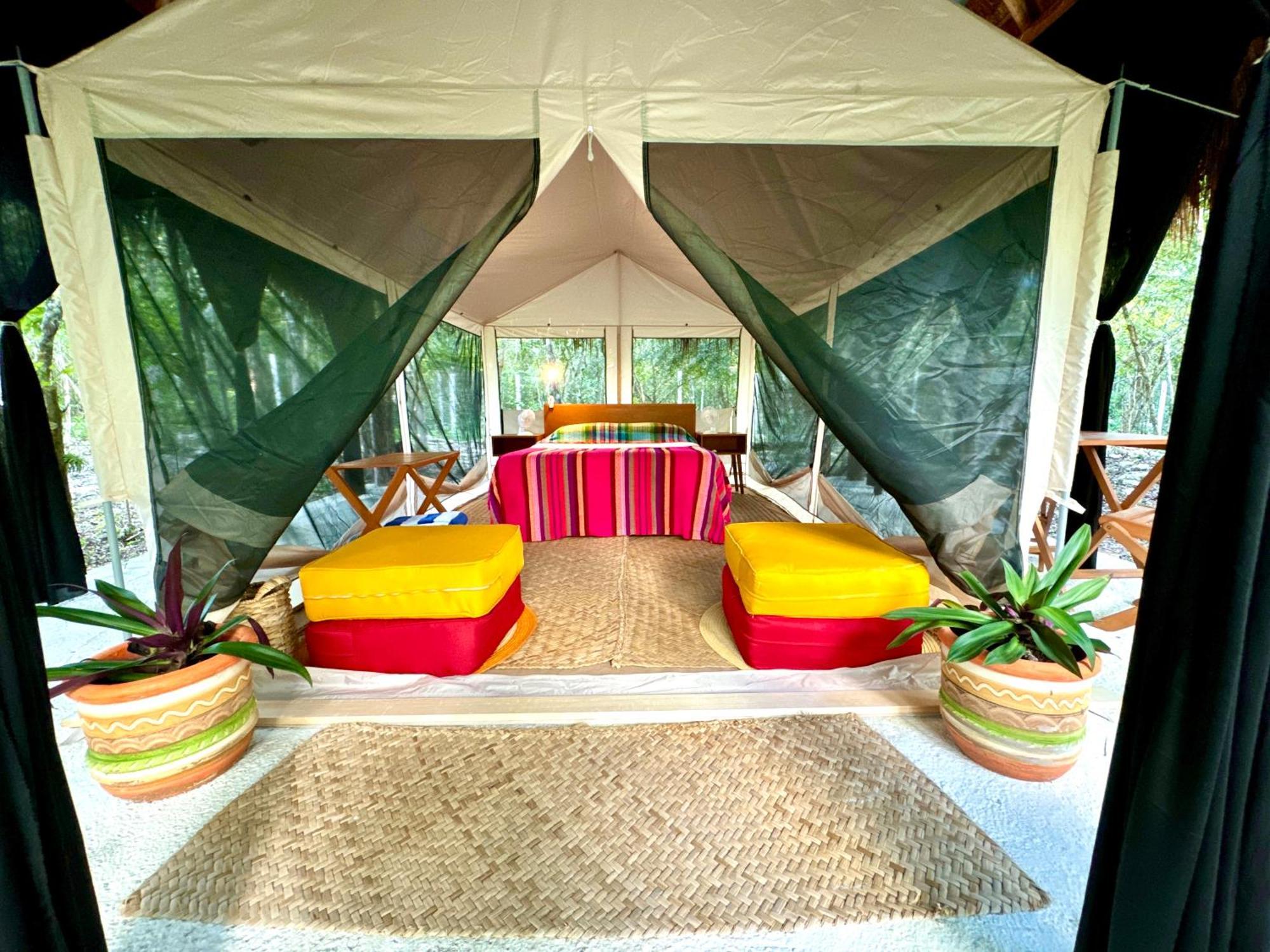 Glamping Bunga Lotus Hotel Tulum Bagian luar foto